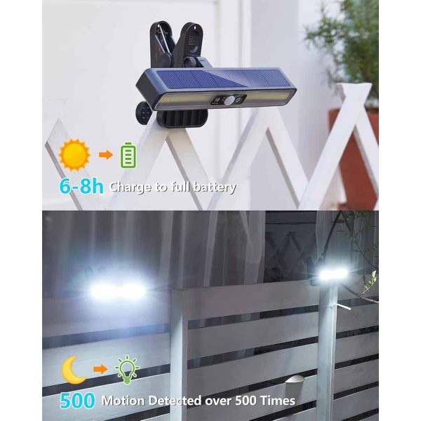 LampClip, lampada solare da esterno con sensore di movimento