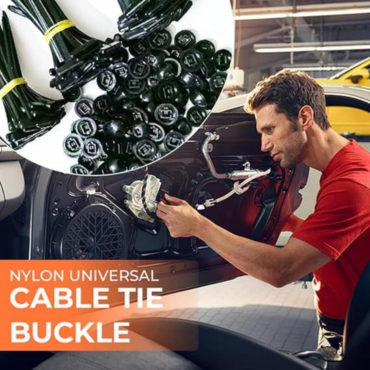 50 Fermacravatta In Nylon A Forma Di T – Per Montaggio Auto, Universali, Fascette Fermacavi