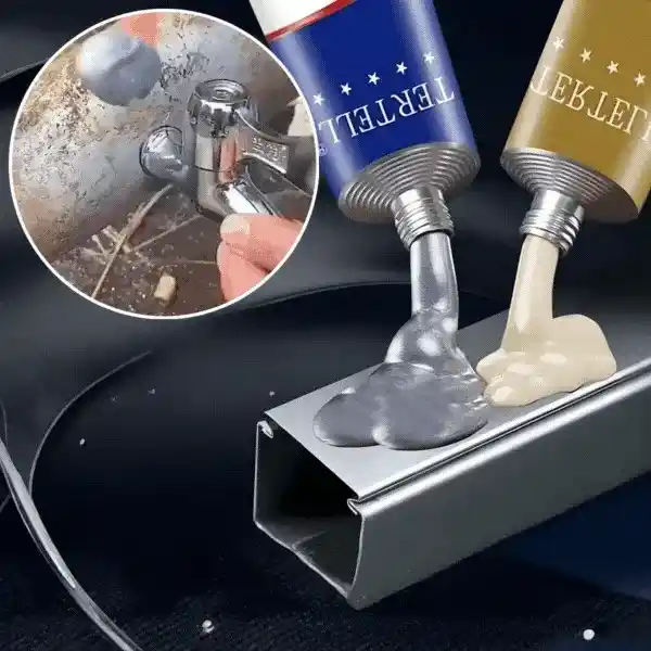 GlueStar, colla adesiva per saldatura a freddo bicomponente per riparazioni facili (2 flaconi)