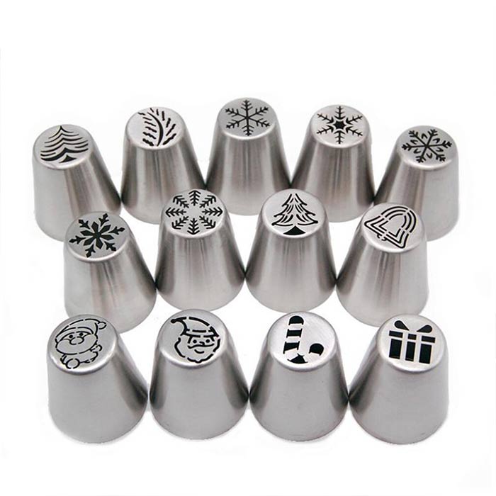 Set Da 24 Clip Per Pizzo In Acciaio Inossidabile Per Decorare Torte, Biscotti E Fondente, 4 Forme Diverse Per Pasticceria