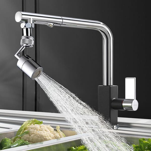 TapStar, rubinetto con filtro anti-schizzo con testina a spruzzo rotante 720 °!