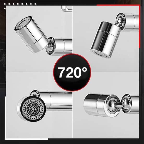 TapStar, rubinetto con filtro anti-schizzo con testina a spruzzo rotante 720 °!