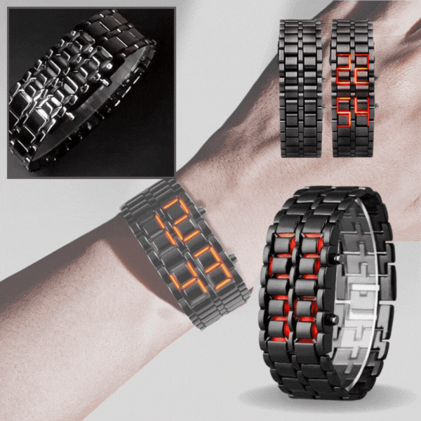 WATCHAIN-TST, orologio da polso LED TechTime