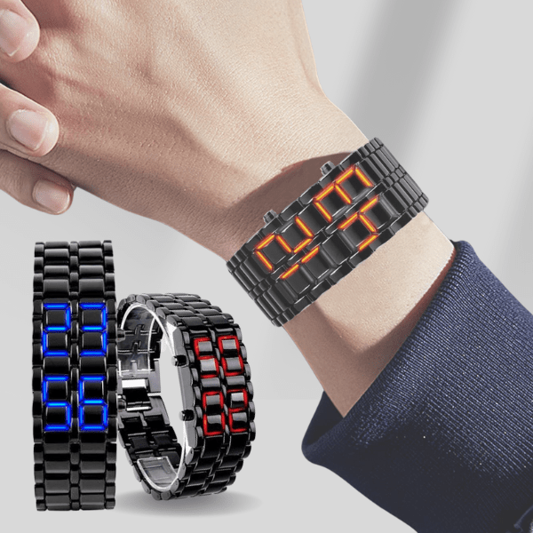 WATCHAIN-TST, orologio da polso LED TechTime