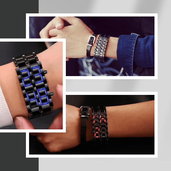 WATCHAIN-TST, orologio da polso LED TechTime