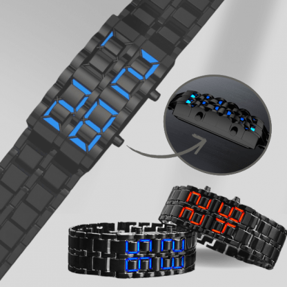 WATCHAIN-TST, orologio da polso LED TechTime