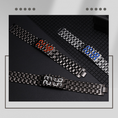 WATCHAIN-TST, orologio da polso LED TechTime