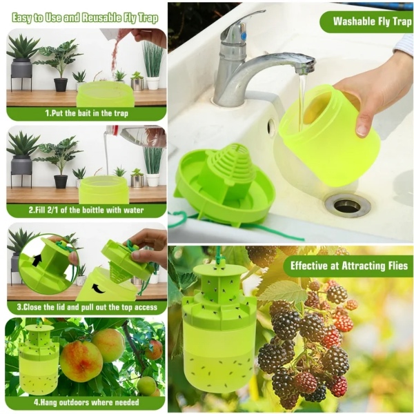 Trappola per mosche sospesa FLYREP Multiple (1+1 GRATUITO )